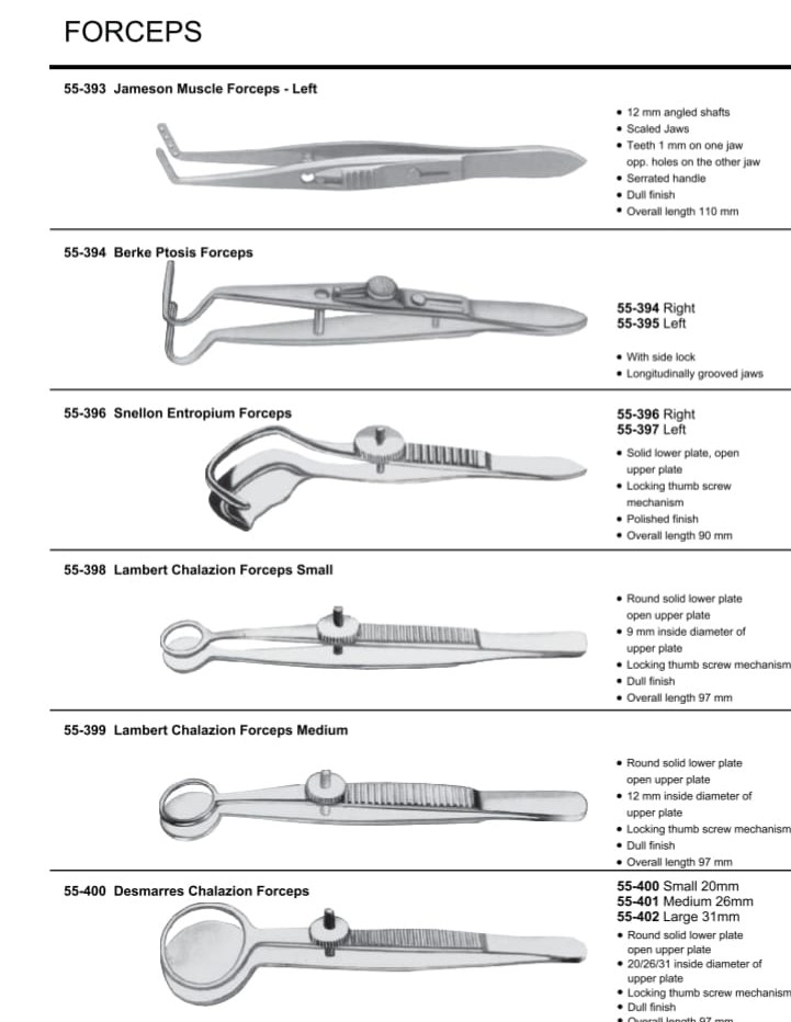 OPTHALMOLOGY Instruments